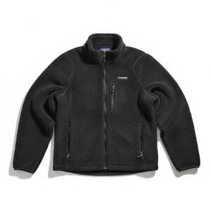 Patagonia Black Jacket women’s large mens medium size tag missing corporate logo